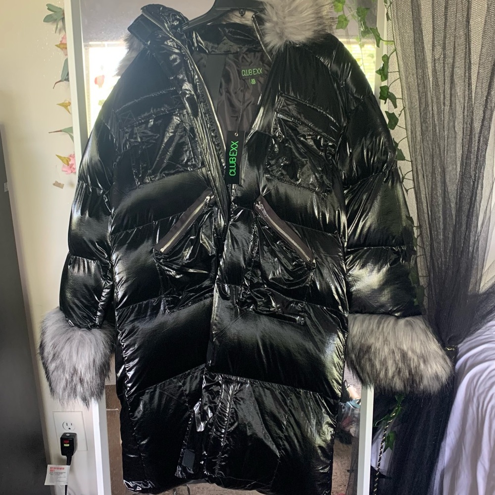 Club Exx Dolls Kill Heavy Padded Long Mountain Time Parka Puffer Coat Jacket